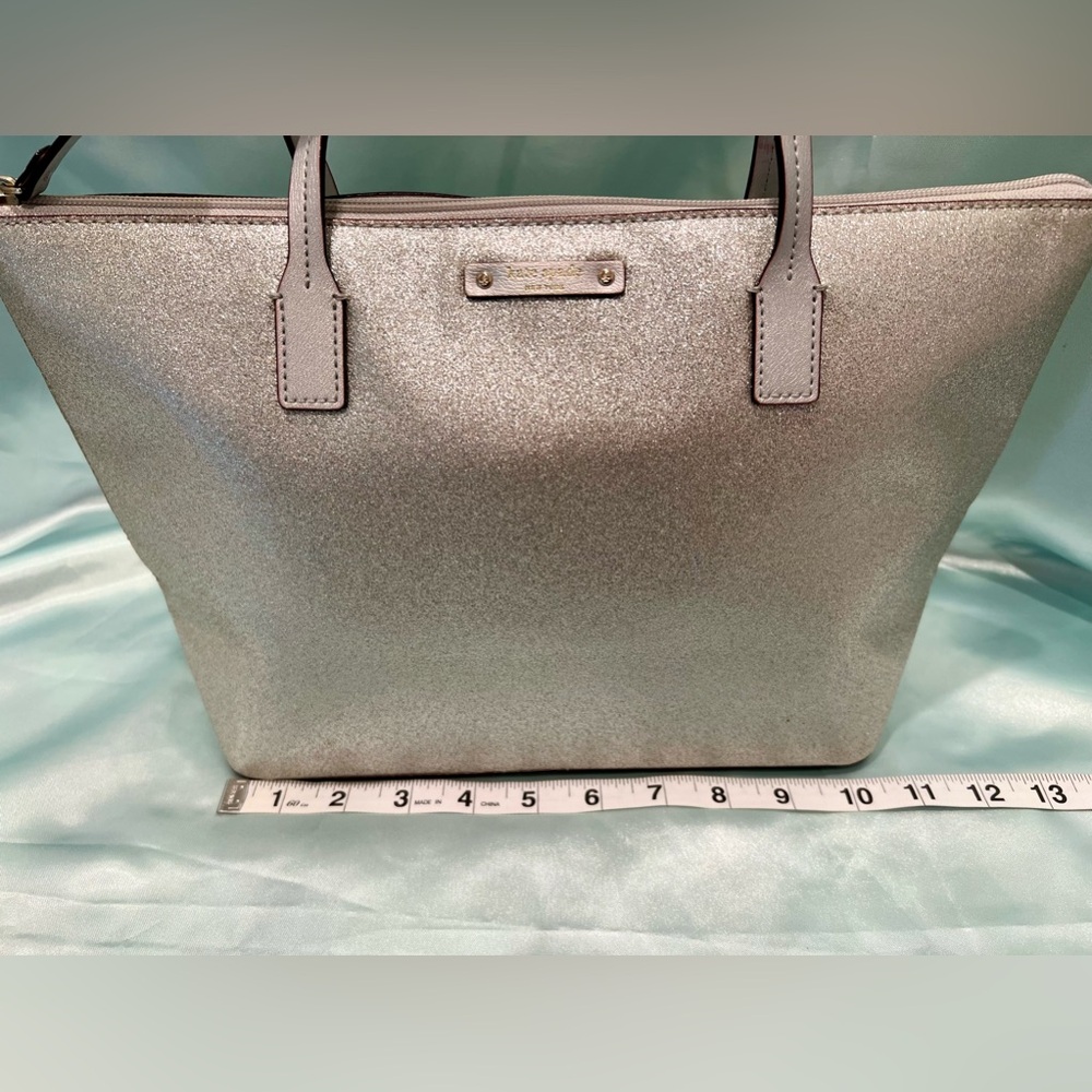 Elegant Silver Tote and Wallet Set - Picture 10 of 12